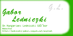 gabor ledniczki business card